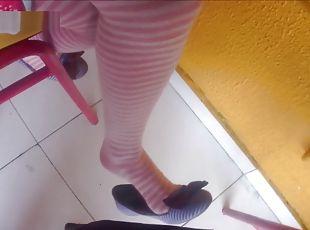 Nylon ped sock shoe play